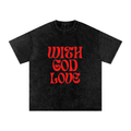 Snow Washed Oversized Cotton T-Shirt