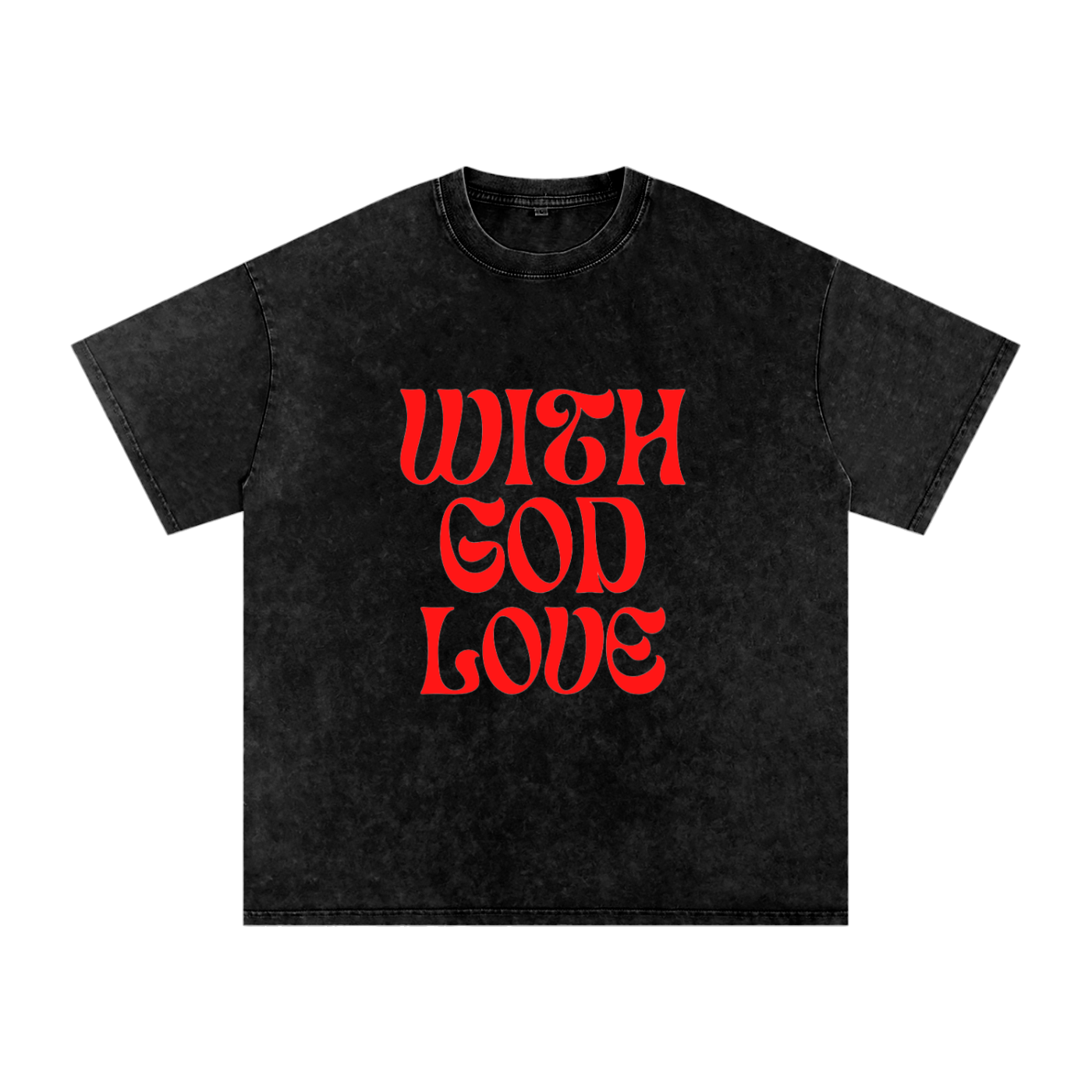 Snow Washed Oversized Cotton T-Shirt