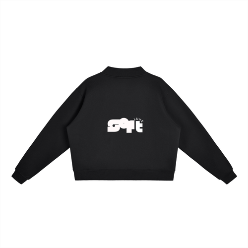 Essential Fleece Mock-Neck Crew Sweatshirt
